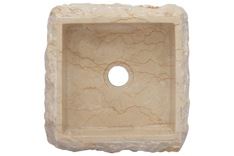 Vask 30x30x13 cm marmor kremhvit - Krem - Hus & oppussing - Kjøkken & bad - Baderom - Servant og håndvask - Enkel vask