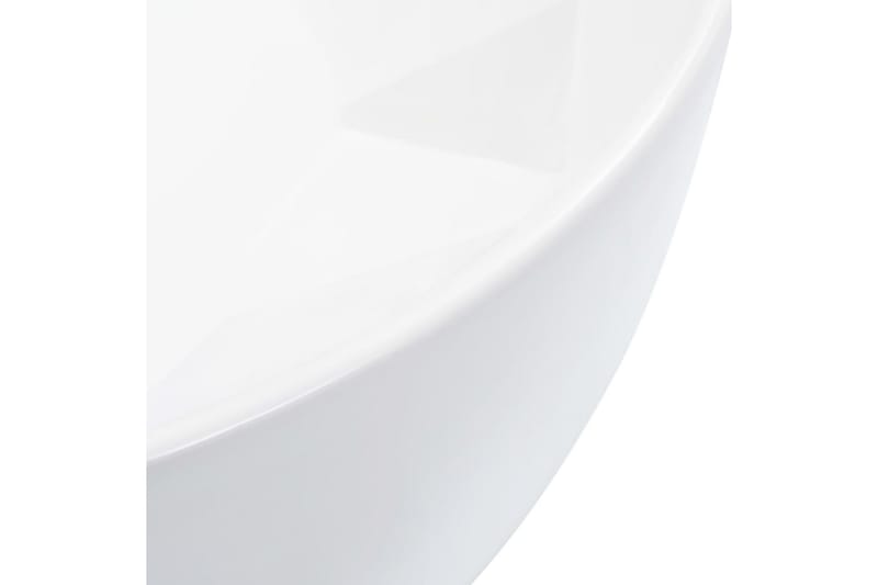 Vask 36x14 cm keramikk hvit - Enkel vask