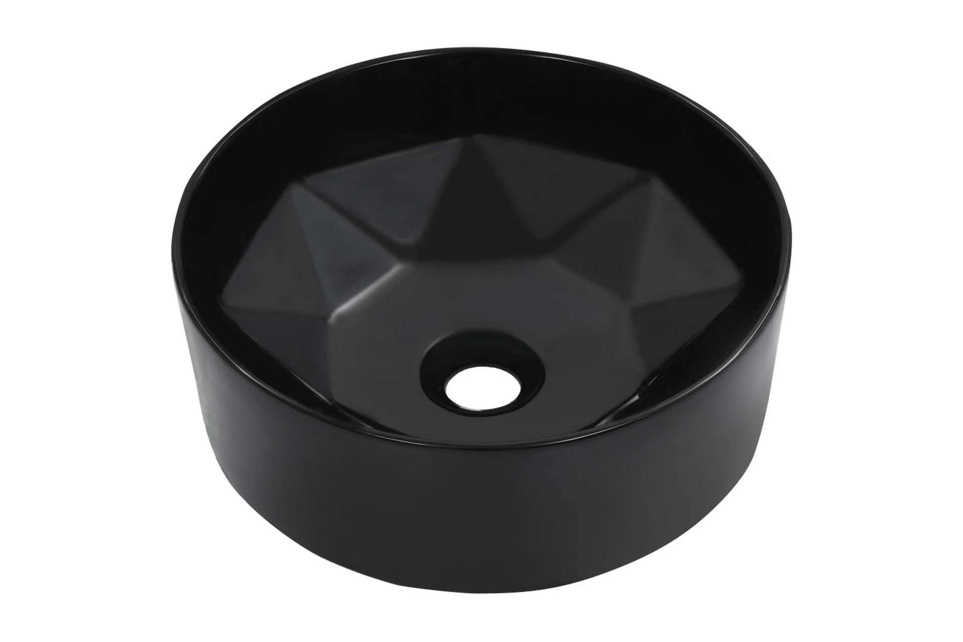 Vask 36x14 cm keramikk svart - Hus & oppussing - Kjøkken & bad - Baderom - Servant og håndvask - Enkel vask