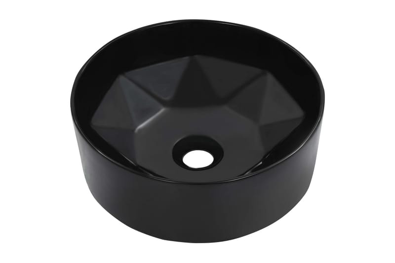 Vask 36x14 cm keramikk svart - Enkel vask