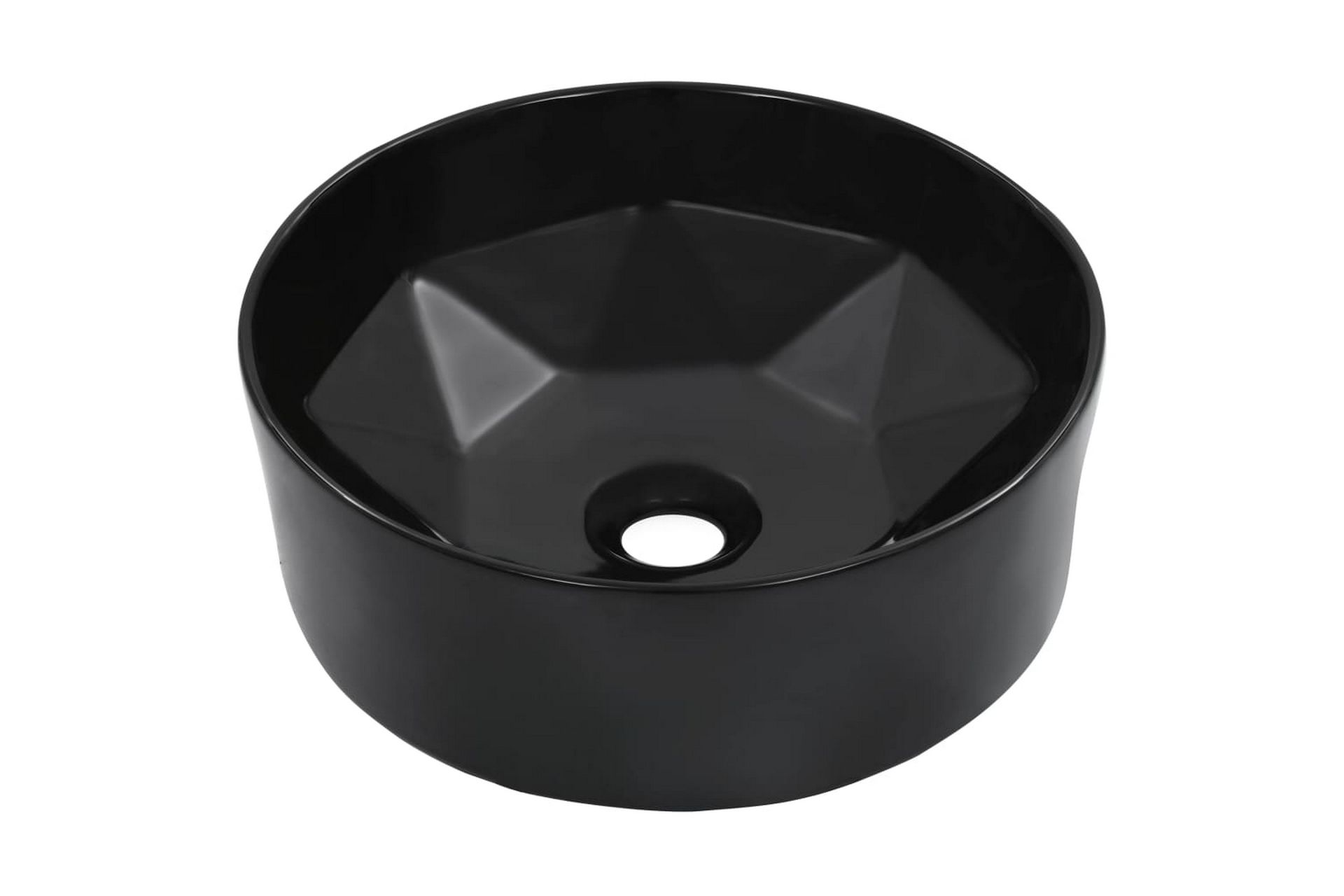 Vask 36x14 cm keramikk svart - Hus & oppussing - Kjøkken & bad - Baderom - Servant og håndvask - Enkel vask