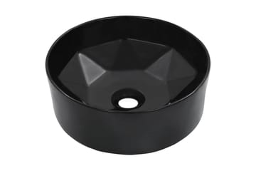 Vask 36x14 cm keramikk svart - Hus & oppussing - Kjøkken & bad - Baderom - Servant og håndvask - Enkel vask