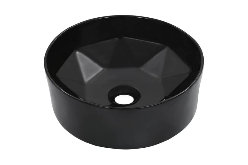 Vask 36x14 cm keramikk svart - Enkel vask