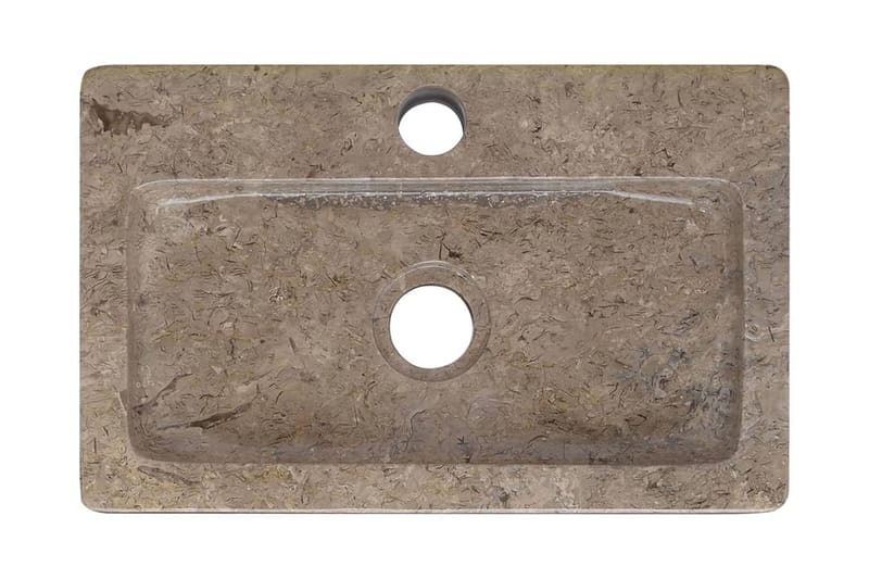 Vask 38x24x6,5 cm marmor grå - Grå - Hus & oppussing - Kjøkken & bad - Baderom - Servant og håndvask - Enkel vask