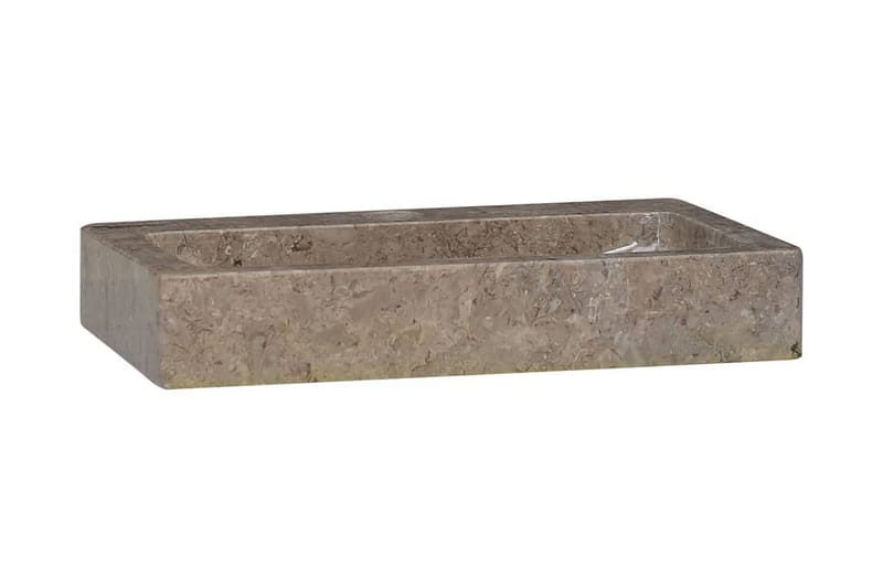 Vask 38x24x6,5 cm marmor grå - Grå - Hus & oppussing - Kjøkken & bad - Baderom - Servant og håndvask - Enkel vask