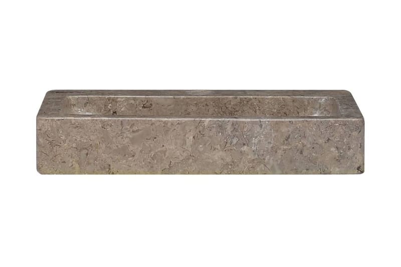 Vask 38x24x6,5 cm marmor grå - Grå - Enkel vask