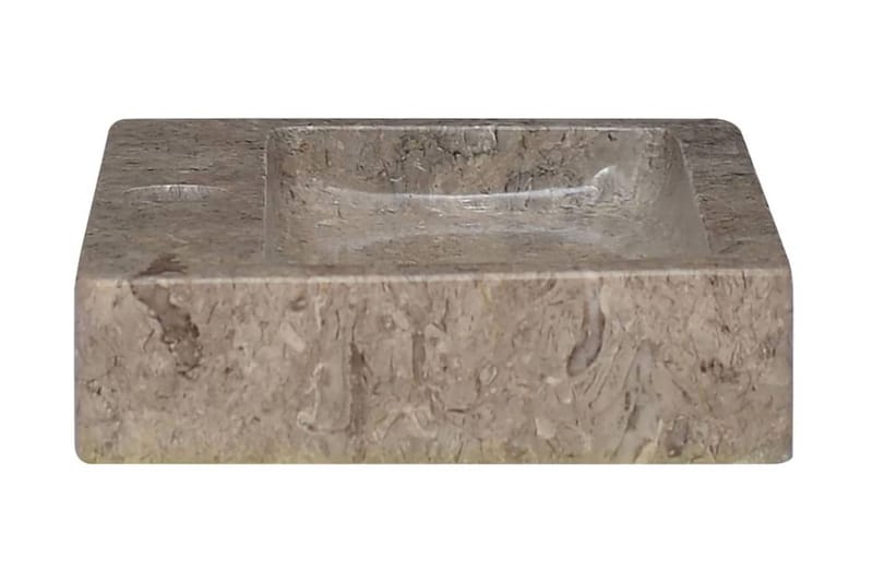 Vask 38x24x6,5 cm marmor grå - Grå - Hus & oppussing - Kjøkken & bad - Baderom - Servant og håndvask - Enkel vask