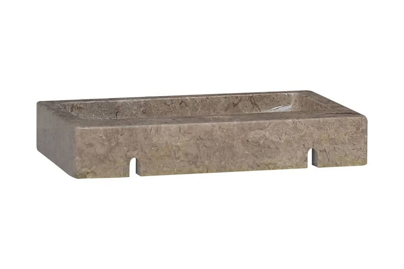 Vask 38x24x6,5 cm marmor grå - Grå - Hus & oppussing - Kjøkken & bad - Baderom - Servant og håndvask - Enkel vask