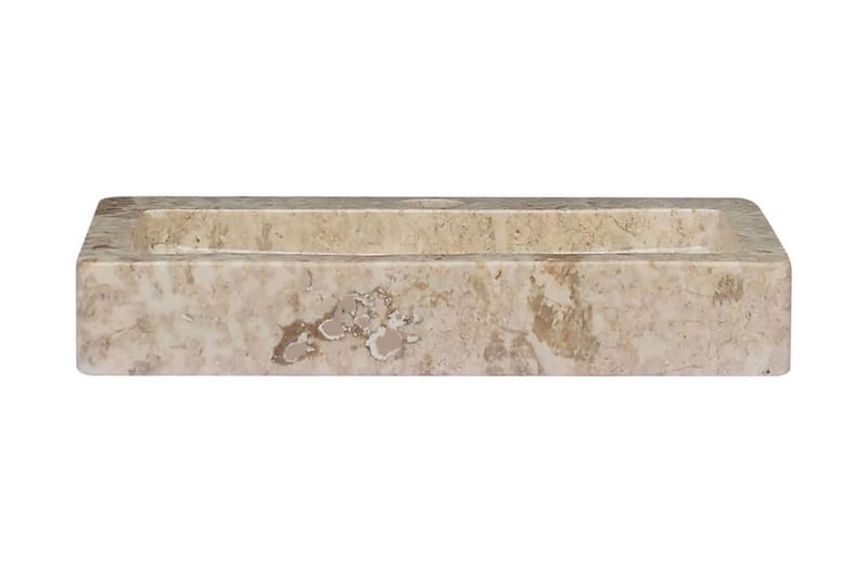 Vask 38x24x6,5 cm marmor kremhvit - Krem - Enkel vask
