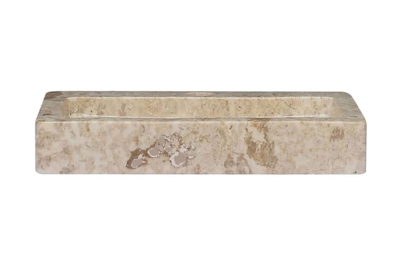 Vask 38x24x6,5 cm marmor kremhvit - Krem - Hus & oppussing - Kjøkken & bad - Baderom - Servant og håndvask - Enkel vask