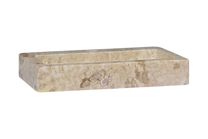 Vask 38x24x6,5 cm marmor kremhvit - Krem - Hus & oppussing - Kjøkken & bad - Baderom - Servant og håndvask - Enkel vask