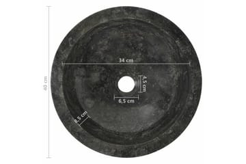 Vask 40x12 cm marmor svart - Hus & oppussing - Kjøkken & bad - Baderom - Servant og håndvask - Enkel vask