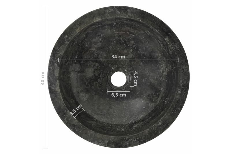 Vask 40x12 cm marmor svart - Hus & oppussing - Kjøkken & bad - Baderom - Servant og håndvask - Enkel vask
