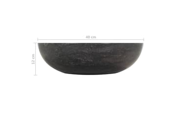 Vask 40x12 cm marmor svart - Hus & oppussing - Kjøkken & bad - Baderom - Servant og håndvask - Enkel vask