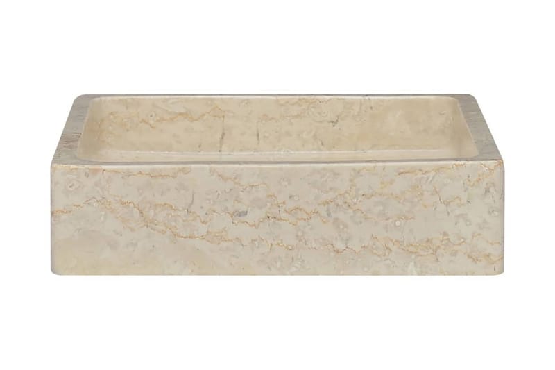 Vask 40x40x10 cm marmor kremhvit - Krem - Hus & oppussing - Kjøkken & bad - Baderom - Servant og håndvask - Enkel vask