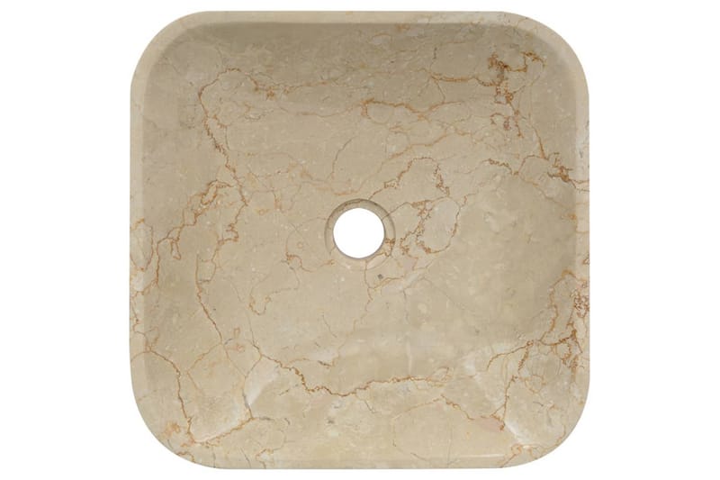 Vask 40x40x10 cm marmor kremhvit - Krem - Enkel vask