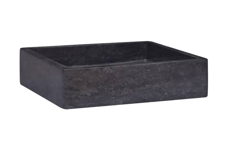 Vask 40x40x10 cm marmor svart - Svart - Hus & oppussing - Kjøkken & bad - Baderom - Servant og håndvask - Enkel vask