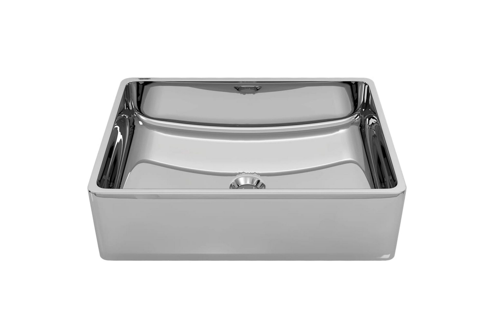 Vask 41x30x12 cm keramikk sølv - Hus & oppussing - Kjøkken & bad - Baderom - Servant og håndvask - Enkel vask