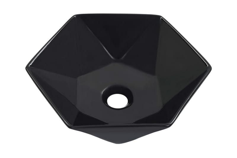 Vask 41x36,5x12 cm keramikk svart - Enkel vask