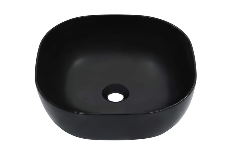 Vask 42,5x42,5x14,5 cm keramikk svart - Enkel vask