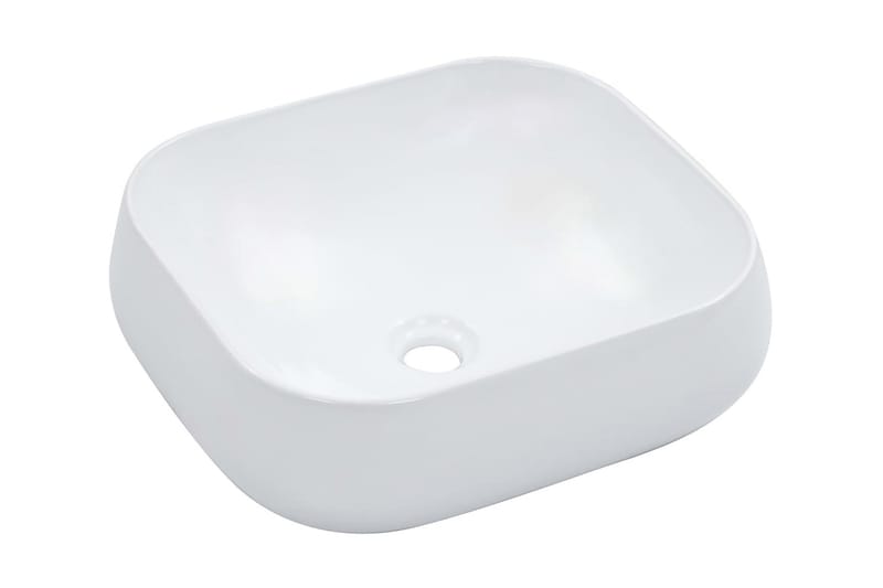 Vask 44,5x39,5x14,5 cm keramikk hvit - Hus & oppussing - Kjøkken & bad - Baderom - Servant og håndvask - Enkel vask