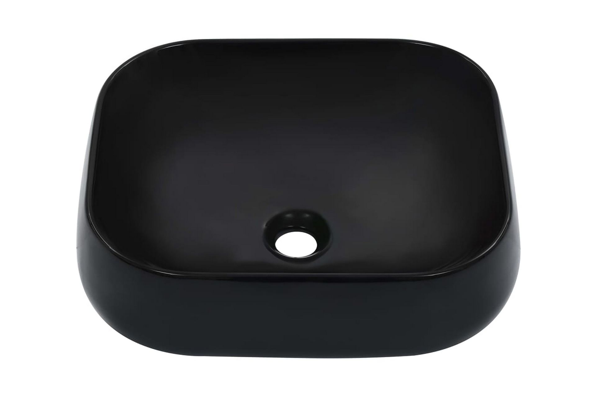 Vask 44,5x39,5x14,5 cm keramikk svart - Hus & oppussing - Kjøkken & bad - Baderom - Servant og håndvask - Enkel vask