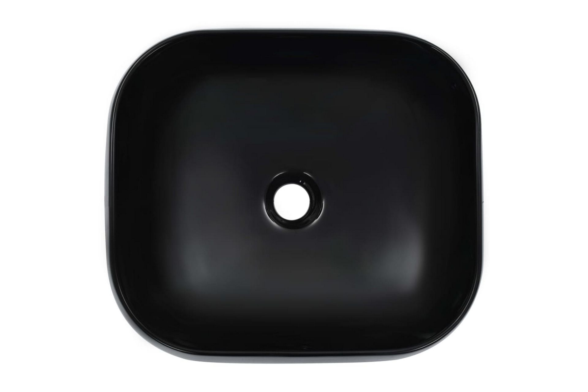 Vask 44,5x39,5x14,5 cm keramikk svart - Hus & oppussing - Kjøkken & bad - Baderom - Servant og håndvask - Enkel vask