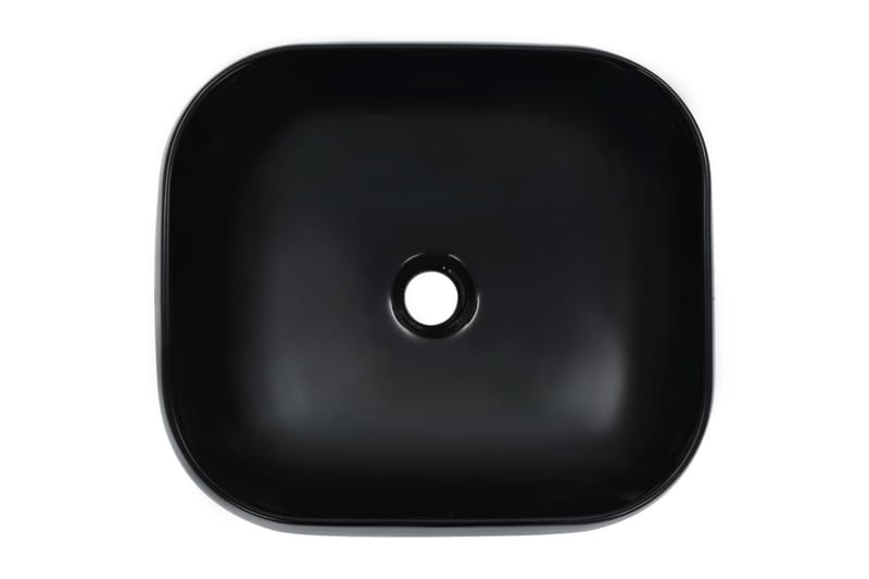 Vask 44,5x39,5x14,5 cm keramikk svart - Enkel vask