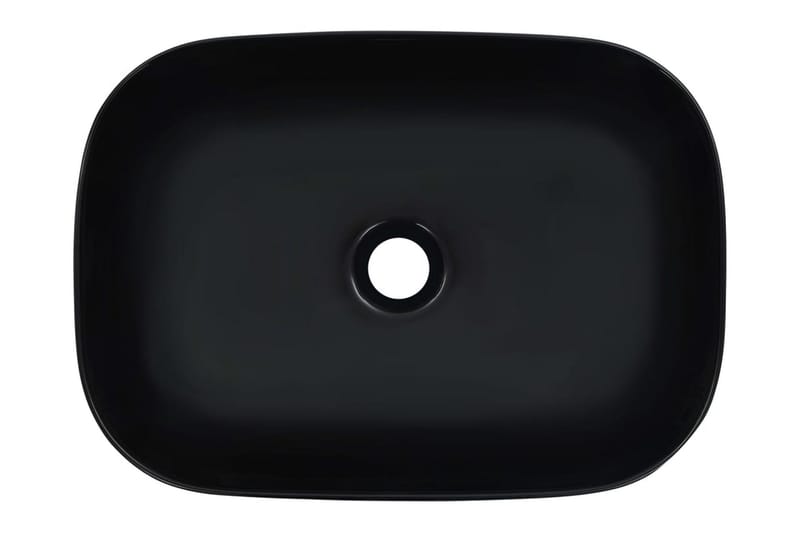 Vask 45,5x32x13 cm keramikk svart - Enkel vask