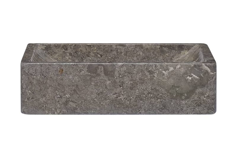 Vask 45x30x12 cm marmor grå - Grå - Enkel vask
