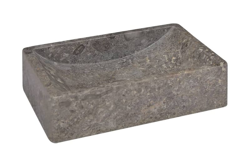 Vask 45x30x12 cm marmor grå - Grå - Enkel vask