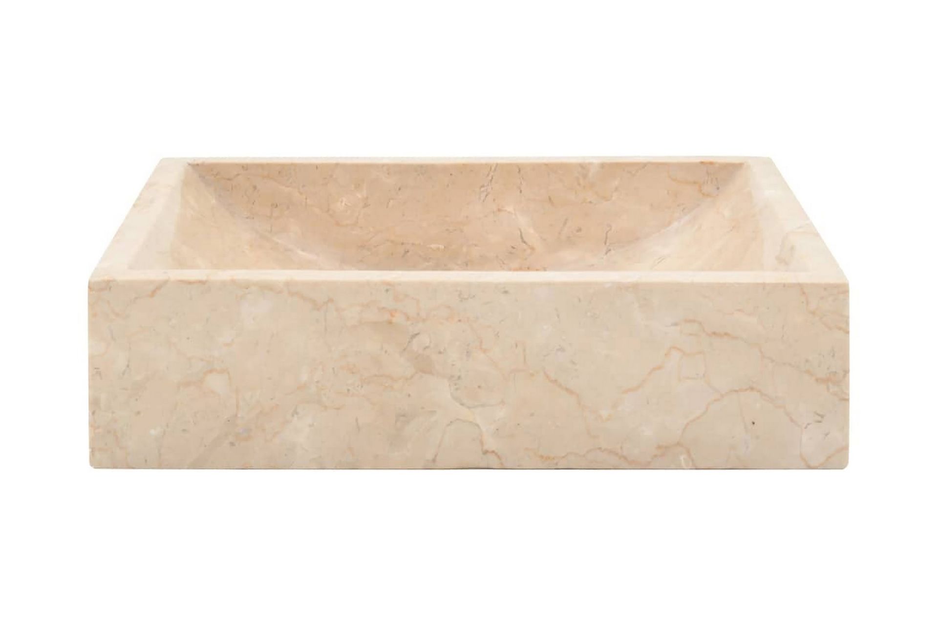 Vask 45x30x12 cm marmor krem - Hus & oppussing - Kjøkken & bad - Baderom - Servant og håndvask - Enkel vask
