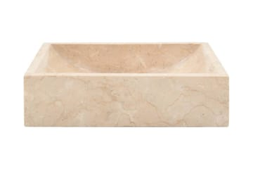 Vask 45x30x12 cm marmor krem - Hus & oppussing - Kjøkken & bad - Baderom - Servant og håndvask - Enkel vask
