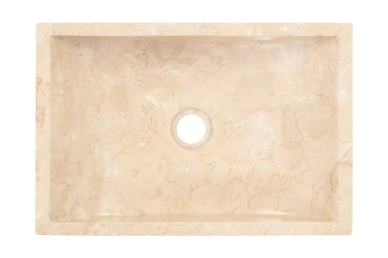 Vask 45x30x12 cm marmor krem - Hus & oppussing - Kjøkken & bad - Baderom - Servant og håndvask - Enkel vask