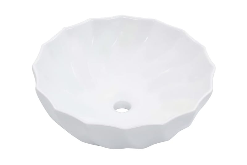 Vask 46x17 cm keramikk hvit - Enkel vask