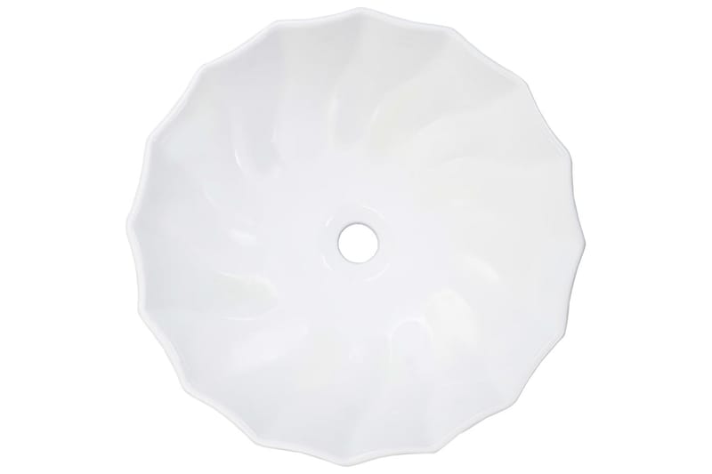 Vask 46x17 cm keramikk hvit - Enkel vask