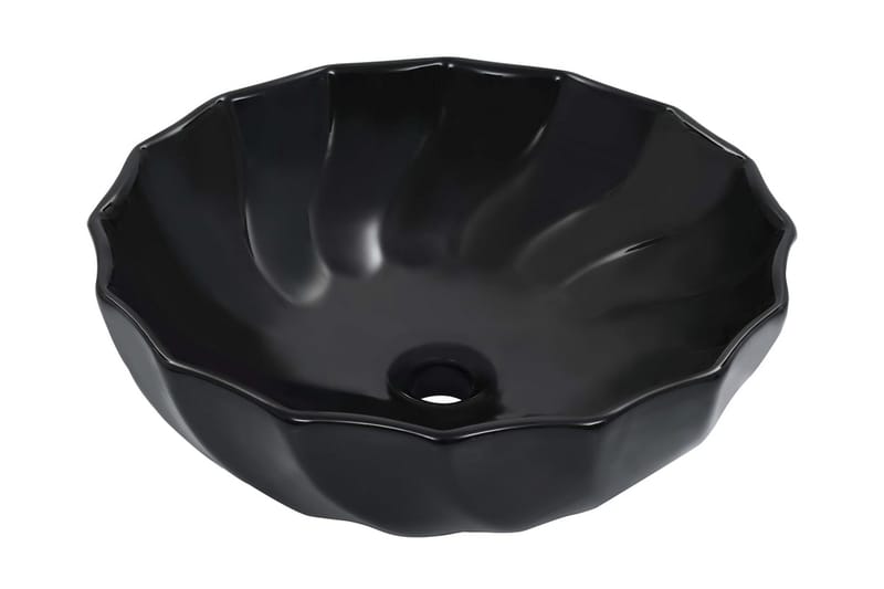 Vask 46x17 cm keramikk svart - Hus & oppussing - Kjøkken & bad - Baderom - Servant og håndvask - Enkel vask