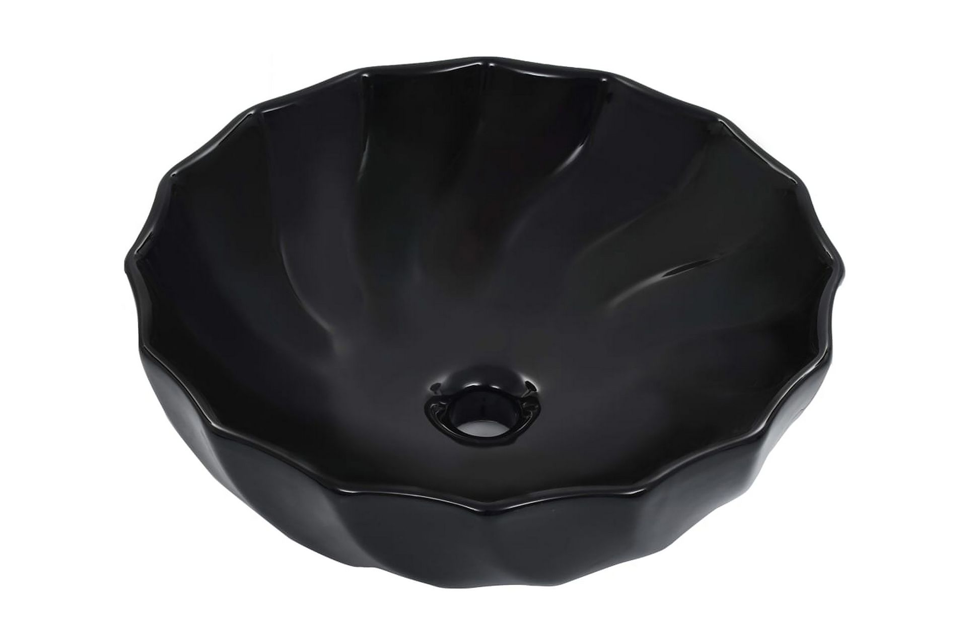 Vask 46x17 cm keramikk svart - Hus & oppussing - Kjøkken & bad - Baderom - Servant og håndvask - Enkel vask