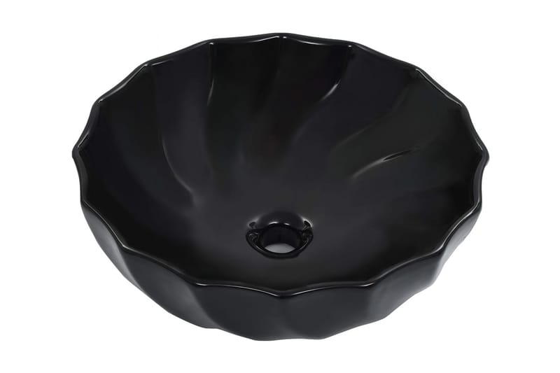 Vask 46x17 cm keramikk svart - Enkel vask