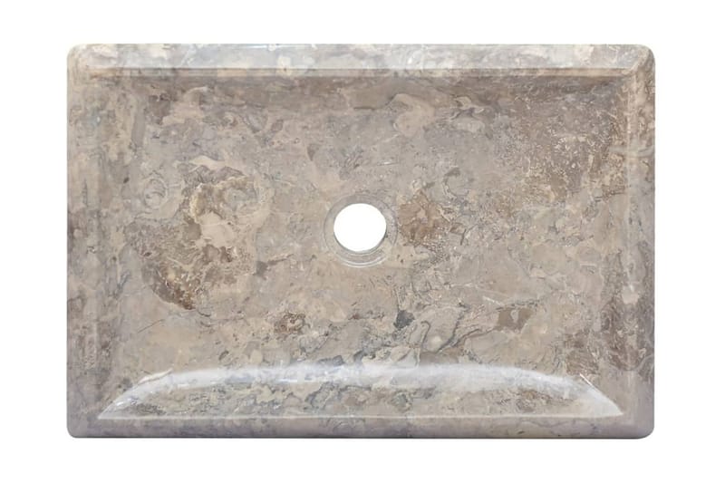 Vask 50x35x10 cm marmor grå - Grå - Hus & oppussing - Kjøkken & bad - Baderom - Servant og håndvask - Enkel vask