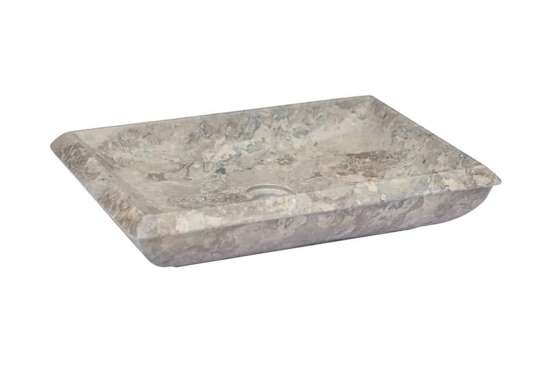 Vask 50x35x10 cm marmor grå - Grå - Hus & oppussing - Kjøkken & bad - Baderom - Servant og håndvask - Enkel vask