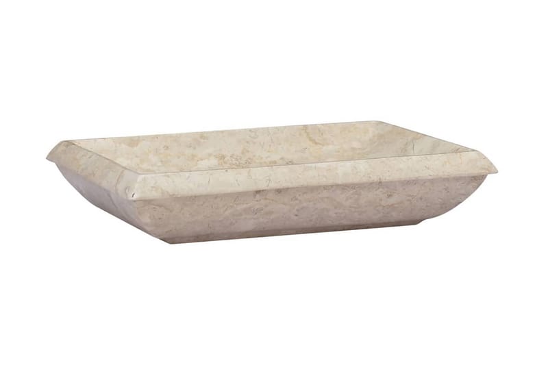 Vask 50x35x10 cm marmor kremhvit - Krem - Hus & oppussing - Kjøkken & bad - Baderom - Servant og håndvask - Enkel vask