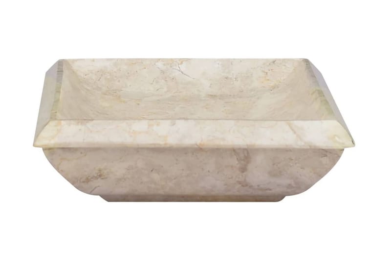 Vask 50x35x10 cm marmor kremhvit - Krem - Hus & oppussing - Kjøkken & bad - Baderom - Servant og håndvask - Enkel vask