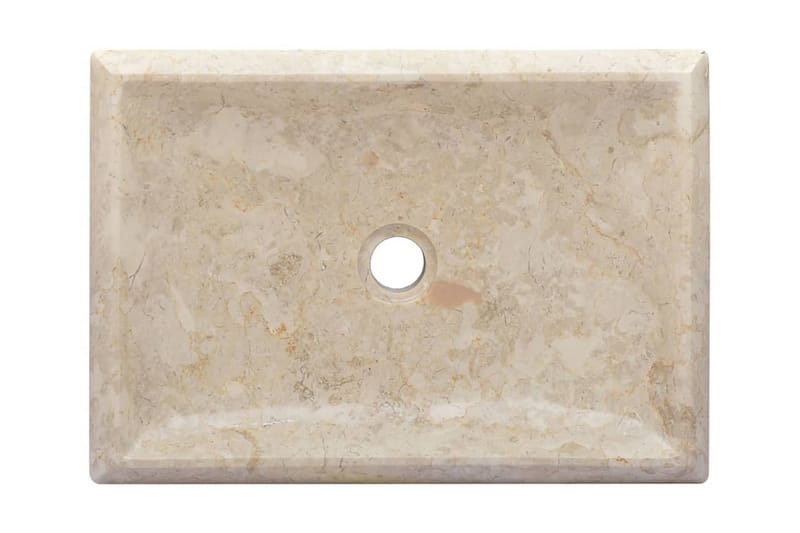 Vask 50x35x10 cm marmor kremhvit - Krem - Hus & oppussing - Kjøkken & bad - Baderom - Servant og håndvask - Enkel vask