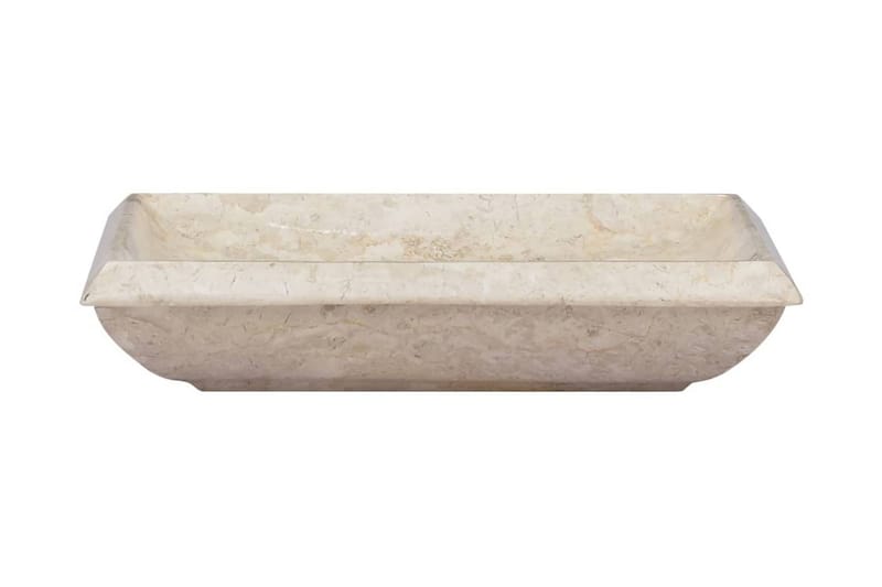 Vask 50x35x10 cm marmor kremhvit - Krem - Hus & oppussing - Kjøkken & bad - Baderom - Servant og håndvask - Enkel vask