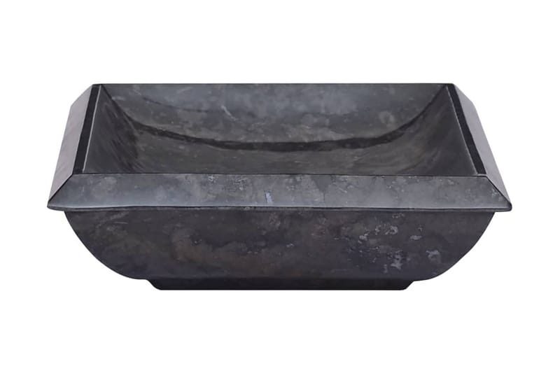 Vask 50x35x10 cm marmor svart - Svart - Enkel vask