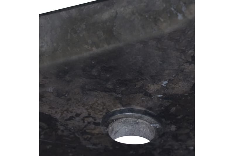 Vask 50x35x10 cm marmor svart - Svart - Enkel vask