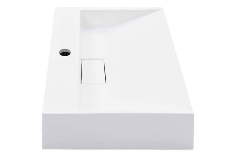 Vask 50x38x13 cm mineralstøpt/marmorstøpt hvit - Hus & oppussing - Kjøkken & bad - Baderom - Servant og håndvask - Enkel vask