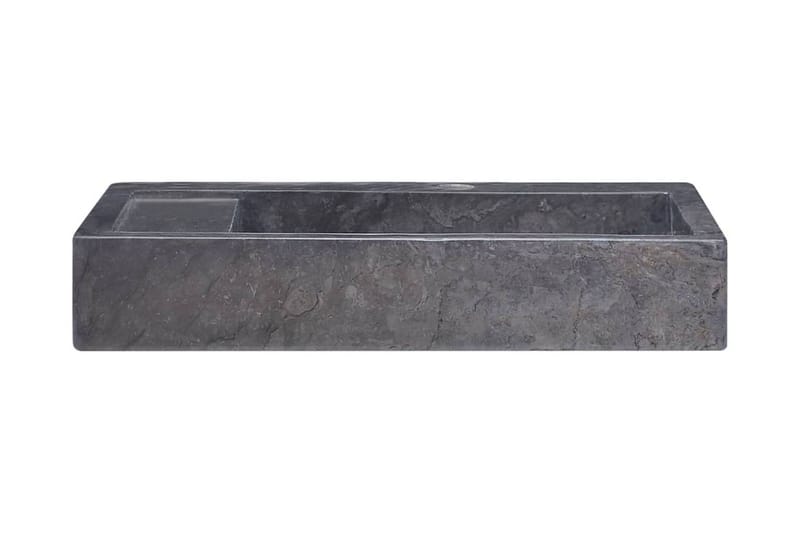 Vask 58x39x10 cm marmor svart - Svart - Enkel vask