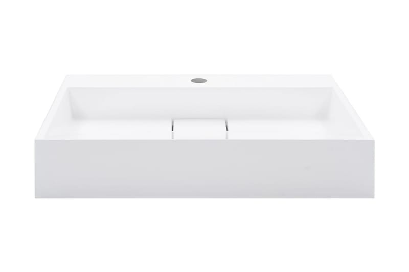 Vask 60x38x11 cm mineralstøpt/marmorstøpt hvit - Hus & oppussing - Kjøkken & bad - Baderom - Servant og håndvask - Enkel vask